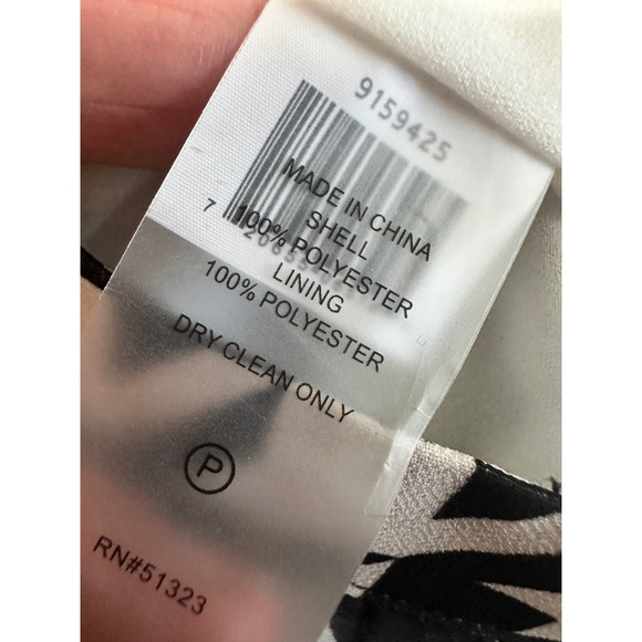 Vince Camuto Houndstooth Pleated Midi Skirt Black White Women's Size M - Picture 9 of 9